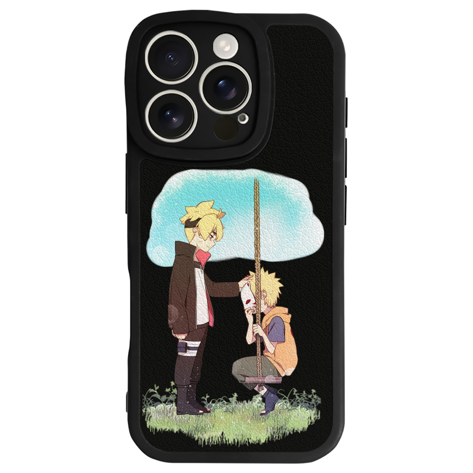 （画像用） NARUTO -ナルト- うずまき ボルト Uzumaki Boruto 【iPhone 16シリーズ対応】シリコンスマホケース（レザー調） 材質：シリコン